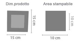 Cornice Foto Quadrata Mine area di stampa da personalizzare del prodotto