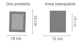 Cornice rettangolare personalizzata for you area di stampa da personalizzare del prodotto