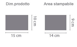 Collage su Cartolina area di stampa da personalizzare del prodotto