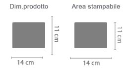Calamita Rettangolare in Masonite area di stampa da personalizzare del prodotto