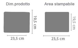 Puzzle rettangolare con cornice e piedistallo area di stampa da personalizzare del prodotto