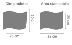 Puzzle con Cornice Onda Personalizzato area di stampa da personalizzare del prodotto
