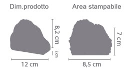 Cristallo Iceberg con Foto area di stampa da personalizzare del prodotto