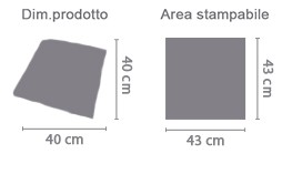 Cuscino per Sedie Personalizzato area di stampa da personalizzare del prodotto