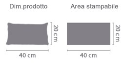Cuscino baby area di stampa da personalizzare del prodotto