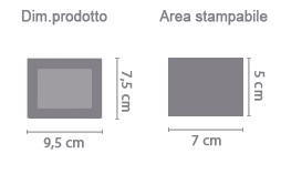 Cornici colorate magnetiche area di stampa da personalizzare del prodotto