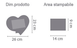 Cornice love area di stampa da personalizzare del prodotto