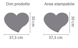 Foto su Puzzle Cuore A3 area di stampa da personalizzare del prodotto