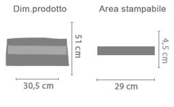 Asciugamani Ospite 30,5x51 cm area di stampa da personalizzare del prodotto