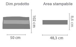 Asciugamani Viso 50x102 cm area di stampa da personalizzare del prodotto