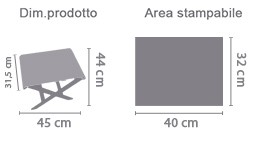 Sgabello in legno personalizzato area di stampa da personalizzare del prodotto