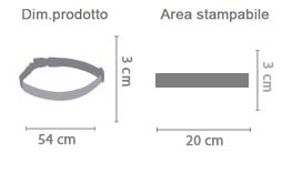 Collare per Cani Fascia larga area di stampa da personalizzare del prodotto