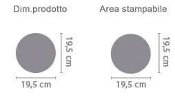 Puzzle Rotondi Personalizzati area di stampa da personalizzare del prodotto