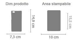 Crea Cover Huawei P8 Lite Stampa 3D area di stampa da personalizzare del prodotto
