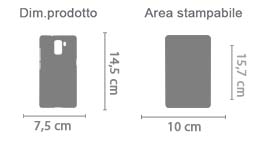 Crea Cover Honor 7 Stampa 3D area di stampa da personalizzare del prodotto