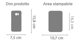 Cover Galaxy S7 Edge Stampata 3D area di stampa da personalizzare del prodotto