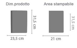 Custodia iPad Pro Personalizzata area di stampa da personalizzare del prodotto