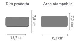 Astuccio Portapenne in Metallo area di stampa da personalizzare del prodotto