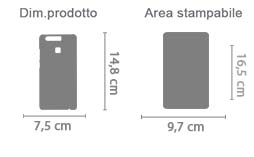 Cover Huawei P9 Stampa 3D area di stampa da personalizzare del prodotto