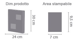 Album fotografico in pelle elite area di stampa da personalizzare del prodotto