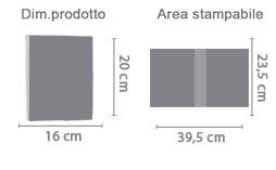 Album fotografico con tasche 16x20 area di stampa da personalizzare del prodotto