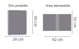 Album fotografico con tasche 26x30 area di stampa da personalizzare del prodotto