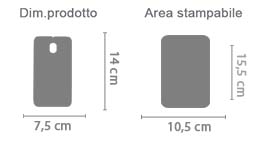 Cover Motorola Moto G 3 Generazione 3D area di stampa da personalizzare del prodotto