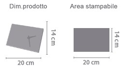 Orologio in legno con foto area di stampa da personalizzare del prodotto