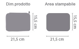 Astuccio Scuola area di stampa da personalizzare del prodotto