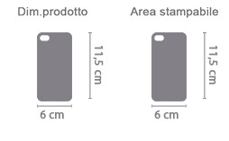 Cover in plastica per iPhone 4-4s area di stampa da personalizzare del prodotto