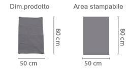 Crea Materassino Fasciatoio area di stampa da personalizzare del prodotto