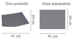 Tovaglietta in tessuto area di stampa da personalizzare del prodotto