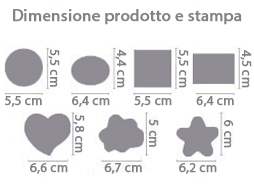 Crea calamite personalizzate area di stampa da personalizzare del prodotto