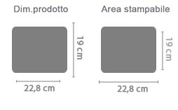 Tappetino Mouse in Legno Rettangolare area di stampa da personalizzare del prodotto