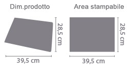 Tovaglietta in sughero area di stampa da personalizzare del prodotto