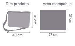 tracolla daily area di stampa da personalizzare del prodotto