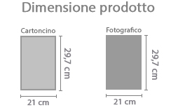 Calendario Pagina Singola A4 area di stampa da personalizzare del prodotto