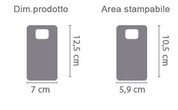 Cover in plastica Galaxy S2 area di stampa da personalizzare del prodotto