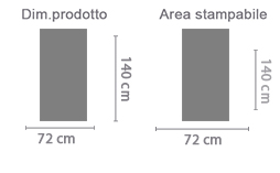 Telo Mare 140x70 cm 300 Grammi area di stampa da personalizzare del prodotto