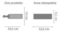 Crea Tagliere Rettangolare in Legno area di stampa da personalizzare del prodotto