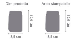 Porta smartphone personalizzato area di stampa da personalizzare del prodotto