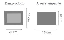 Targa in Legno da Parete 20x15 area di stampa da personalizzare del prodotto