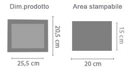Targa in Legno da Parete 25x20 area di stampa da personalizzare del prodotto