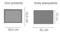 Targa in Legno da Parete 30x23 area di stampa da personalizzare del prodotto