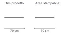 Paraspifferi Porta 70 cm area di stampa da personalizzare del prodotto
