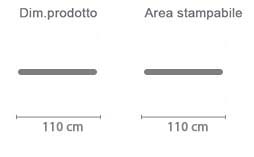Paraspifferi per Porte 110 cm area di stampa da personalizzare del prodotto
