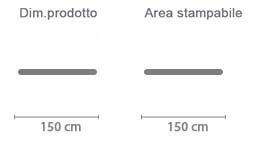 Paraspifferi Porta 150 cm area di stampa da personalizzare del prodotto