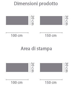 Sciarpa di pile da personalizzare area di stampa da personalizzare del prodotto