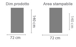 Telo da mare con foto area di stampa da personalizzare del prodotto