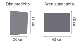 Crea Raccoglitore Personalizzato area di stampa da personalizzare del prodotto